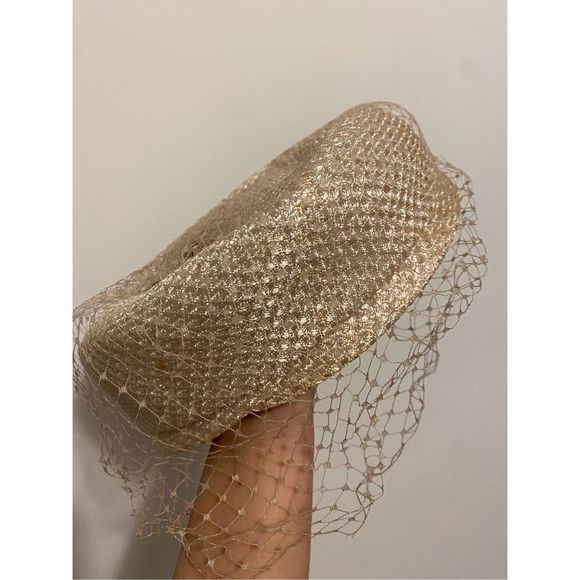 Vintage Light Beige Pill Box Hat. By Brijette - Picture 3 of 5